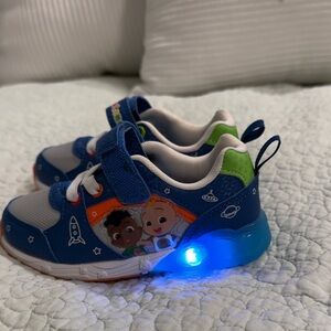 Kids Blue Sneakers with Light-Up Soles